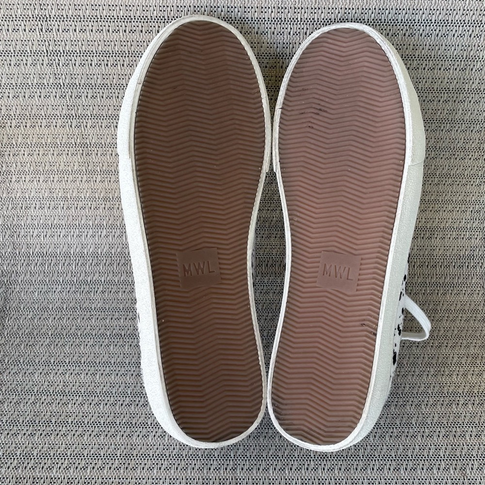 Madewell Sidewalk Low-Top Sneakers in Spatter-Painted Calf Hair Size 8 - Picture 8 of 11